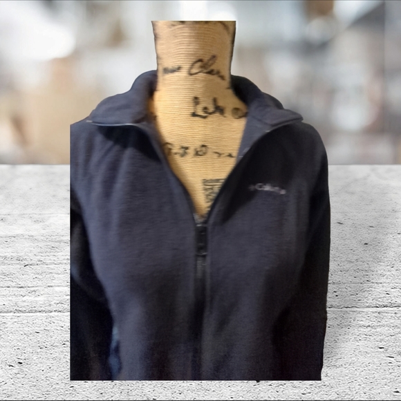 Columbia black zippered fleece jacket size M - Picture 3 of 15